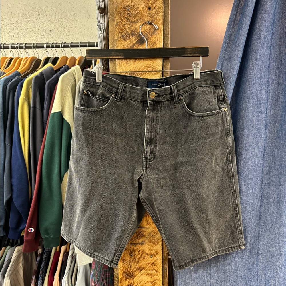 Men's Black Denim Shorts